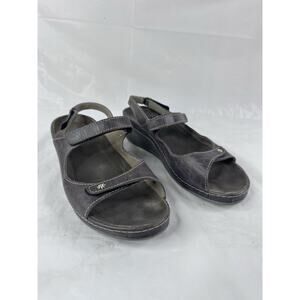 Wolky Woman's Tsunami Comfort Slingback Open Toe Sandal Gray Size 40
